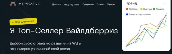 Курс «Я Топ-Селлер Вайлдберриз» с Лео Шевченко от Меркатус