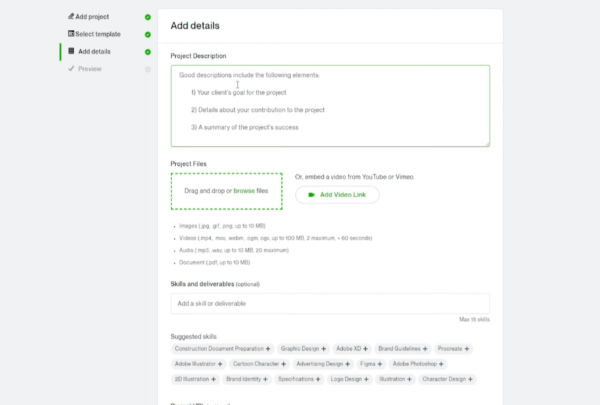 Регистрация на Upwork.com. Добавление проекта в портфолио