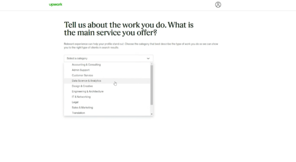 Регистрация на Upwork.com. Заполнение профиля