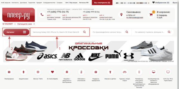 Как пользоваться интернет-магазином Pleer.ru. Поиск и заказ на компьютере. Поиск
