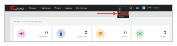 Как работать на Glopart. Для продавца. #1. Пополнение баланса