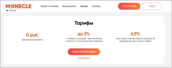 Краткий обзор сервиса Monecle. Тарифы
